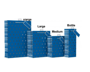 Gift Bag Male Dots Design Xlarge Size Only (Group Image For Illustration Purpose Only)