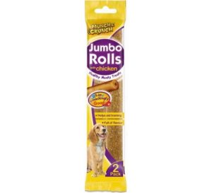 Munch & Crunch Chicken Jumbo Rolls Dog Treats Pack Of 2