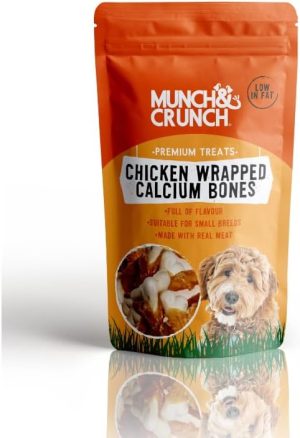 Munch & Crunch Chicken Wrapped Calcium Bones Dog Treats 70g