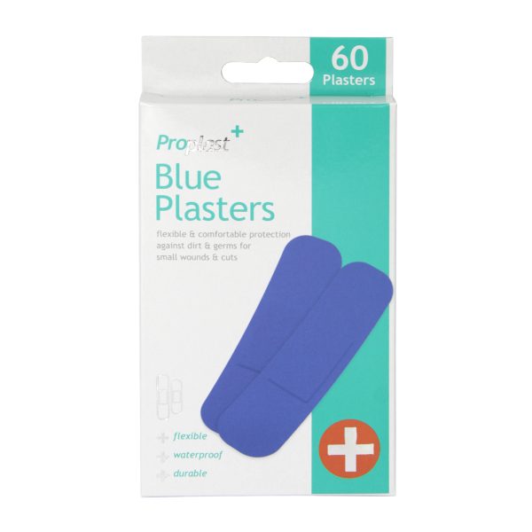 Premium Proplast waterproof blue plasters pack of 60