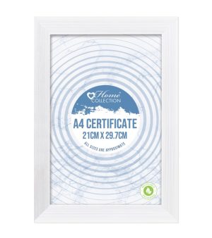 Home Collection A4 Cambridge White Certificate Photo Frame 21cm X 29.7cm