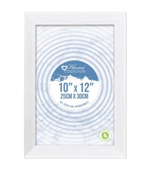 Home Collection Cambridge White Glass Photo Frame 10" X 12"