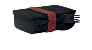 Natural Bamboo Fibre PP Black Lunch Box Set