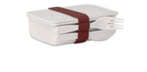 Natural Bamboo Fibre PP White Lunch Box Set