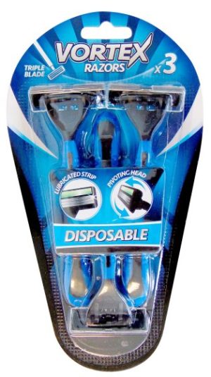 Vortex Men's Triple Blade Disposable Razors Pack Of 3