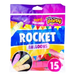 Time To Party Rocket Balloons 15pc