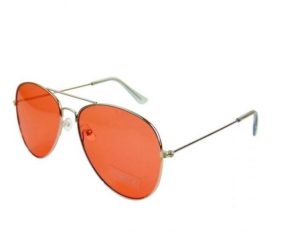 Ladies Silver Aviator Sunglasses