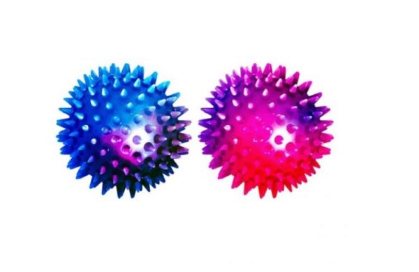 Premium Red deer toys flashing spikey led ball