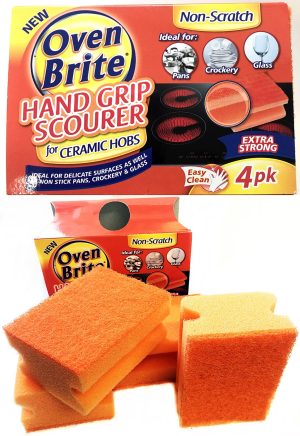 Oven Brite Hand Grip Sponge Scourer Pack Of 4