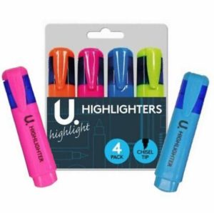 PACK OF 4 Highlighters
