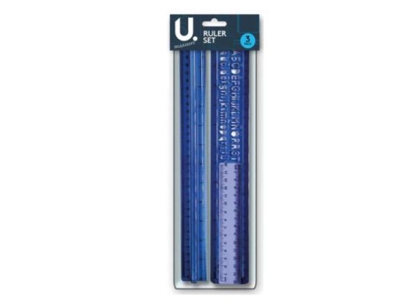 Premium U. ruler set pack of 3