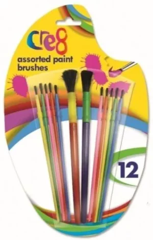 Cre8 Paint Brushes Pack of 12
