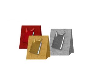 Holographic Gift Bag Small (Gold, Silver And Red)