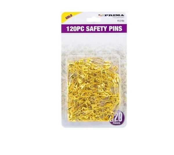 Premium Prima gold safety pins 120pc