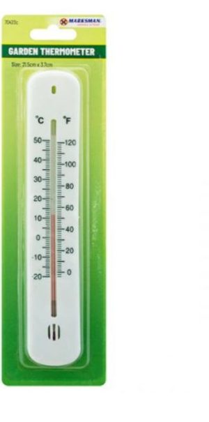Marksman Plastic Garden Thermometer Small 21.5cm X 3.7cm