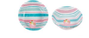 Bello Stripe Paper Disposable Bowl 13cm Pack Of 8