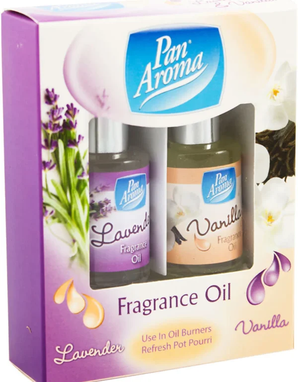 Pan Aroma Lavender & Vanilla Fragrance Oils 10ml Pack Of 2