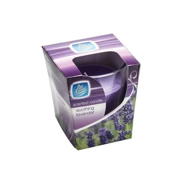 Pan Aroma Soothing Lavender Scented Glass Candle