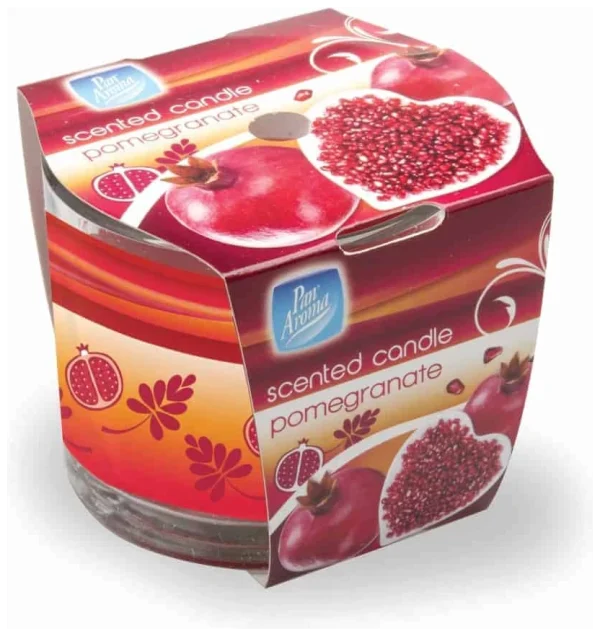 Pan Aroma Printed Pomegranate Scented Candle