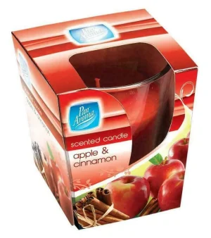 Pan Aroma Apple & Cinnamon Glass Scented Candle