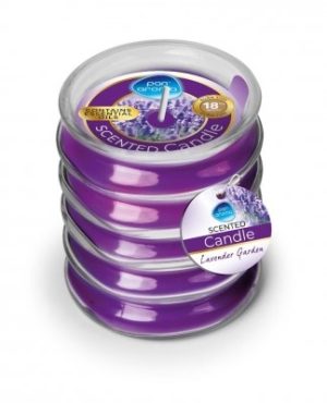 Pan Aroma Lavender Garden Ribbed Glass Candle 120g