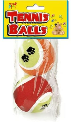 Pets Play Tennis Balls Dog Toys Pack Of 2