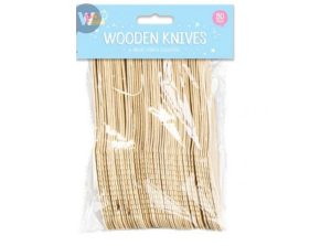 Pop Disposable Wooden Knives Pack Of 50
