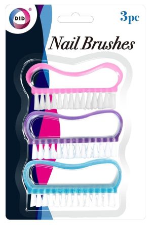DID Nail Brushes 3 Colours 3pc
