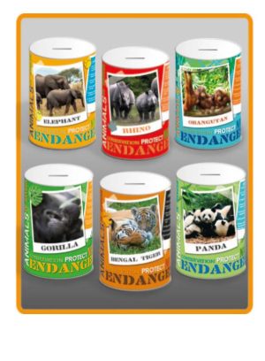 Endangered Conservation Species Money Tin 145mm X 110mm