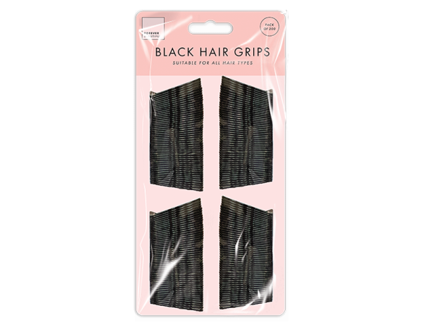 Premium Forever beautiful black hair grips pack of 200