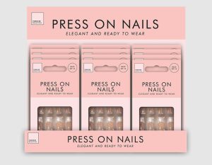 Forever Beautiful Press-On Nails Pack Of 12 Sizes