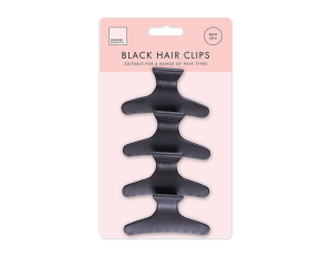 Forever Beautiful Black Hair Clips Pack Of 4