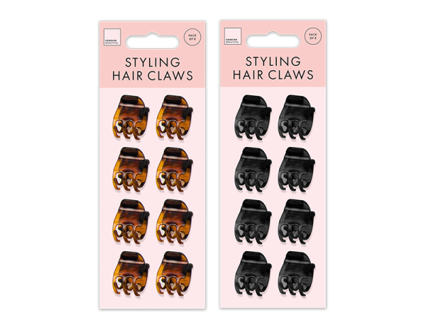 Premium Forever beautiful small styling hair claws pack of 8