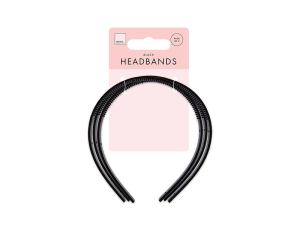 Forever Beautiful Black Headbands Pack Of 3