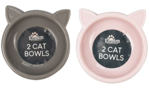Kingdom Trendy Cat Bowl 17cm Pack Of 2