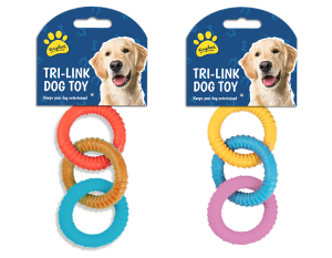 Kingdom Rubber Ring Tri-Link Dog Toy