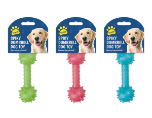 Kingdom Rubber Spiky Dumbbell Dog Toy 14.5cm