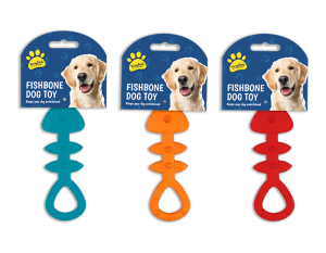 Kingdom Rubber Fish Bone Dog Toy