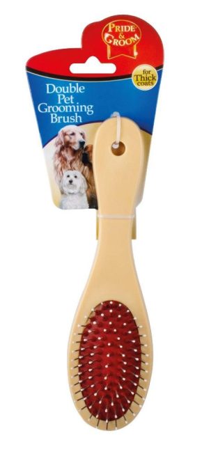 Pride & Groom Double-Sided Thick Coat Pet Grooming Brush