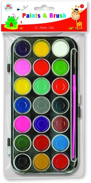Kids Create 21 Paints & Brush Set
