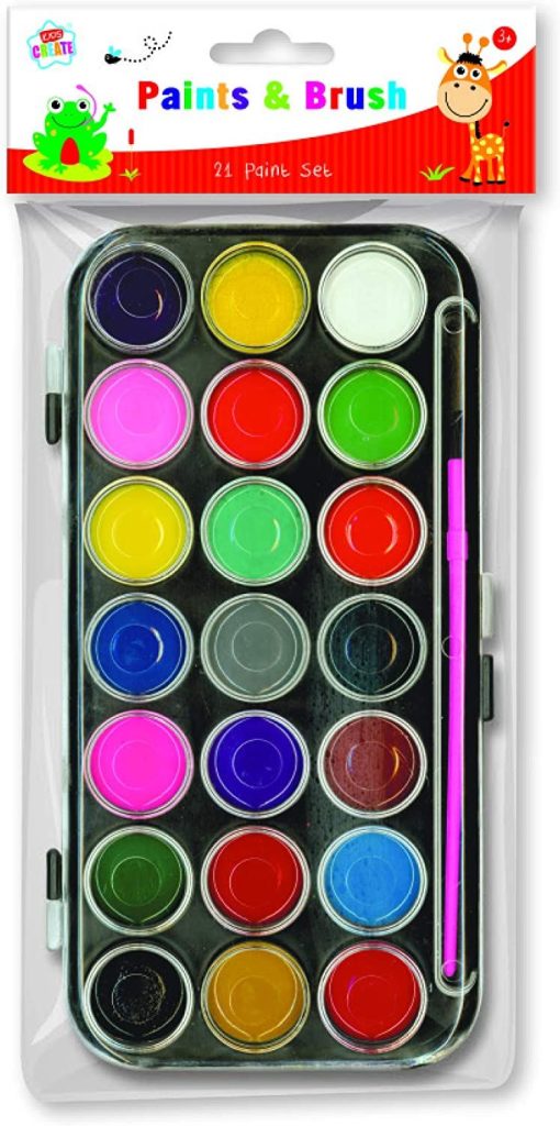 Kids Create 21 Paints & Brush Set