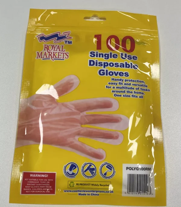 Royal Markets Single Use Disposable Gloves Pack Of 100