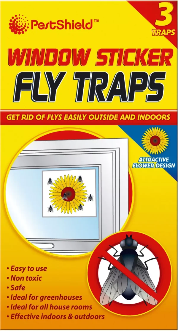 Premium Window sticker fly traps pack of 3