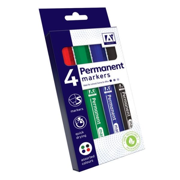 Premium Permanent markers pack of 4