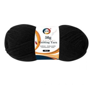 DID Black Knitting Yarn 50g