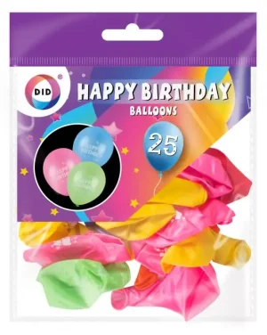 DID Happy Birthday Balloons PACK OF 25