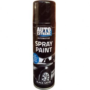 Auto Extreme Automotive Black Satin Spray Paint 250ml