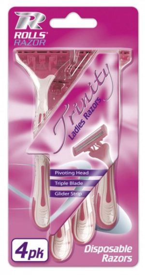 Rolls Razor Trinity Ladies Disposable Razors Pack Of 4
