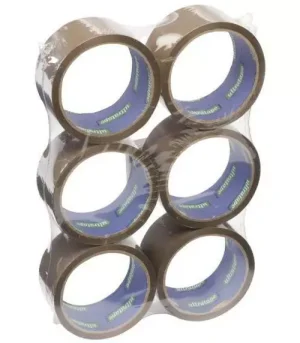 Ultratape Shrink-Wrapped Buff Tape 6pc 48mm X 40m