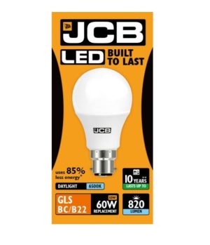 JCB LED Gls 10W 60W Daylight 6500K Bayonet Cap
